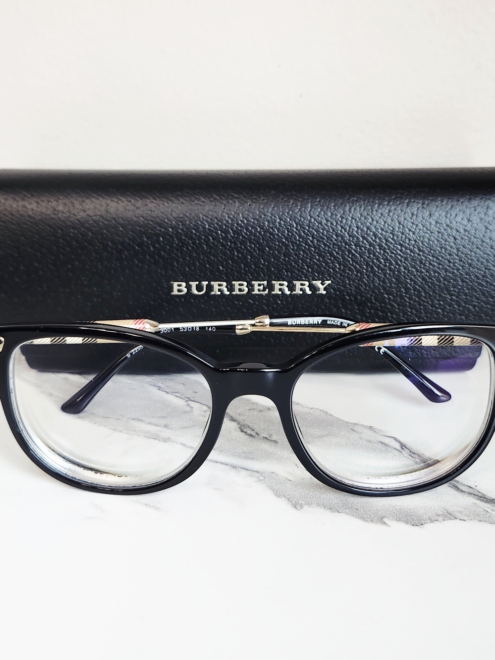 Burberry Black Women's Optical Glasses - Classic Round Frame